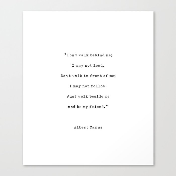 Albert Camus | Typewriter Style Quote Canvas Print