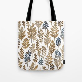 Elegant Gold Fern Watercolor Seamless Pattern Tote Bag