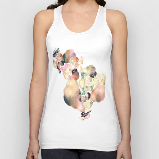 love space flowers Unisex Tank Top