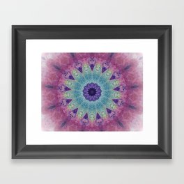Delicate Flower Mandala Framed Art Print