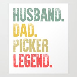 Funny Men Vintage T Shirt Husband Dad Picker Legend Retro Art Print | Daddy, Husbandshirt, Vintagetshirt, Adultclothing, Funnymen, Gift, Fathersday, Husband, Adulttee, Dadshirt 