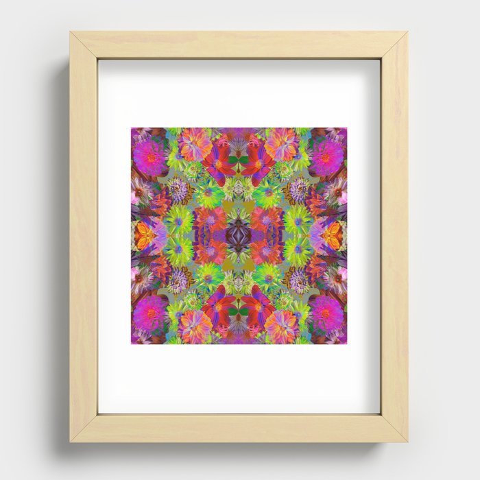 pink and yellow Recessed Framed Print