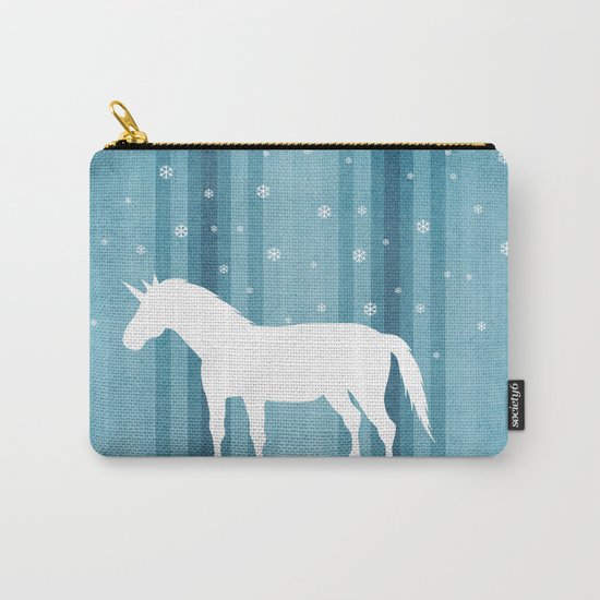 Winter Falls Unicorn Carry-All Pouch