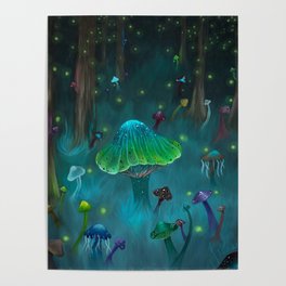 Mushroom Forest Poster