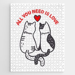 Two Valentine Cats Jigsaw Puzzle