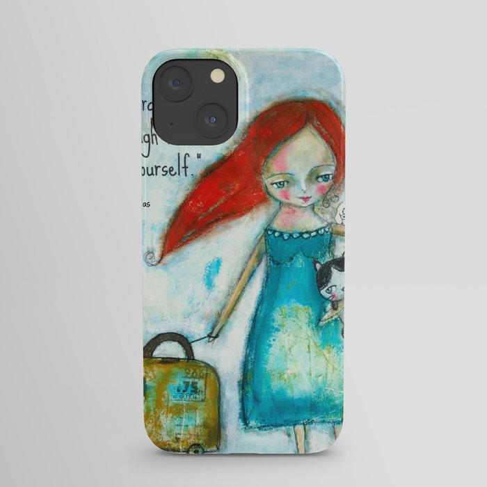 Travel girl quote iPhone Case