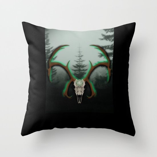C-1 Horns Throw Pillow