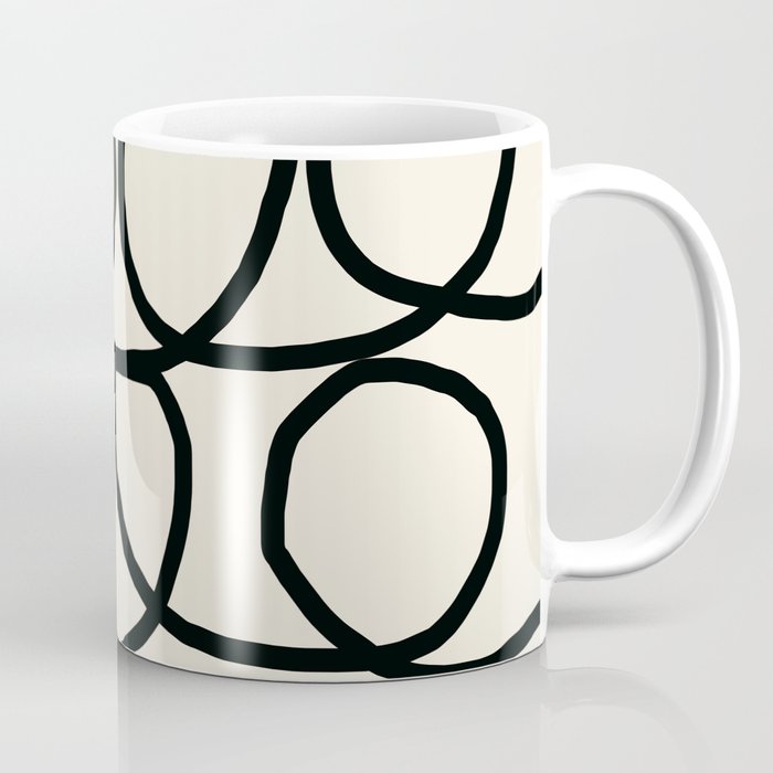 Loop Di Doo Cream & Black Coffee Mug