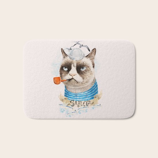Sailor Cat VIII Bath Mat