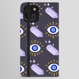 Amethyst and Evil Eye iPhone Wallet Case