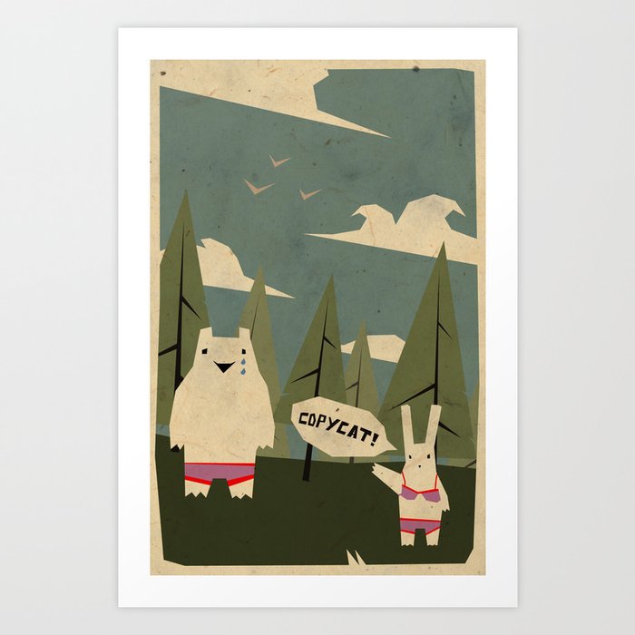 Discover the motif COPYCAT ! by Yetiland as a print at TOPPOSTER