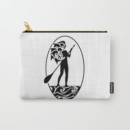 Paddle Boarding Woman with Wavy Hair Carry-All Pouch