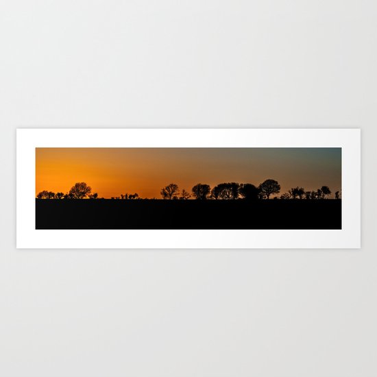Sunset silhouette Art Print