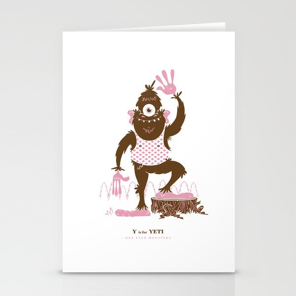 Y is for Yeti Stationery Cards