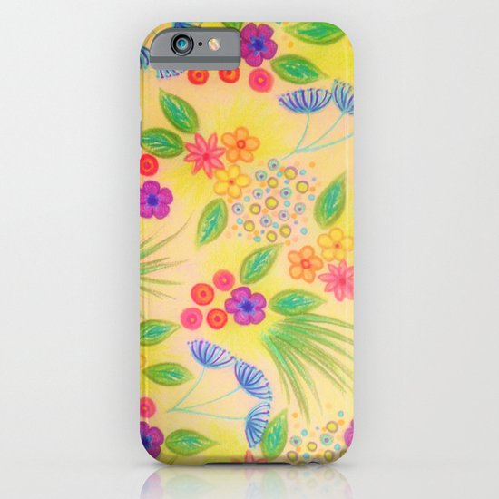 WILDFLOWER FANCY 1 - Cheerful Yellow Lovely Floral Garden Pattern Girly Feminine Trendy Flowers iPhone & iPod Case