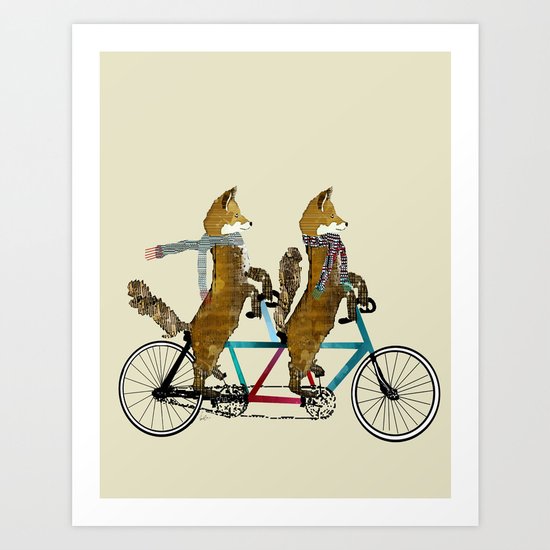 fox days lets tandem Art Print