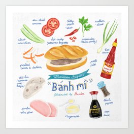 Bánh Mì (Vietnamese Baguette) Art Print