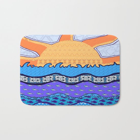 Sun on the Horizon Bath Mat