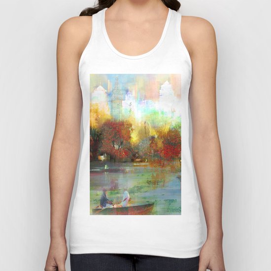 Afternoon autumnal in Central Park Unisex Tank Top