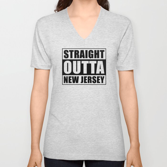 Straight Outta New Jersey V Neck T Shirt