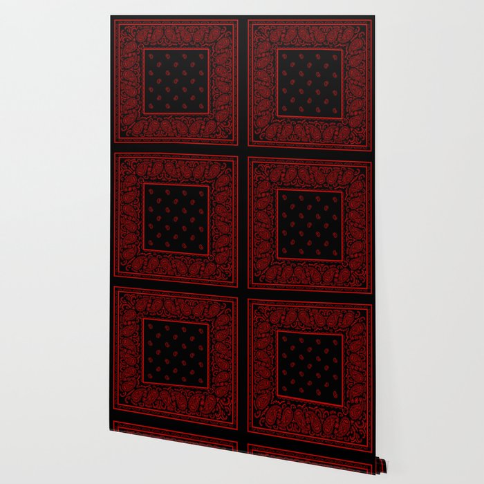 Classic Black And Red Bandana Wallpaper By Bbco Society6