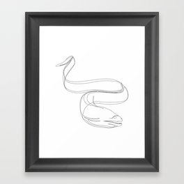 Moray Eel One Line Art Framed Art Print