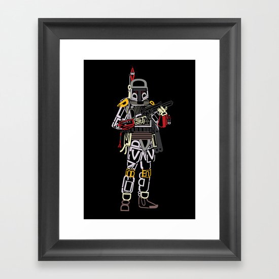 Boba Font Framed Art Print