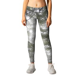 Misty forest autumn outdoors Leggings