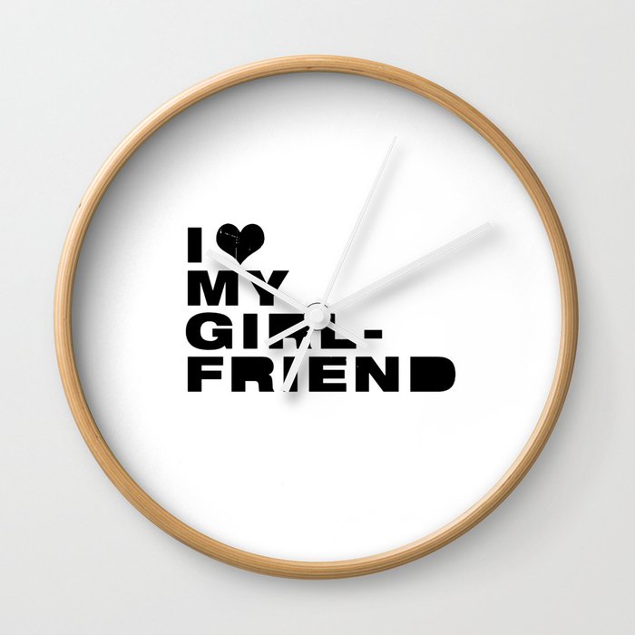 i heart my girlfriend Wall Clock