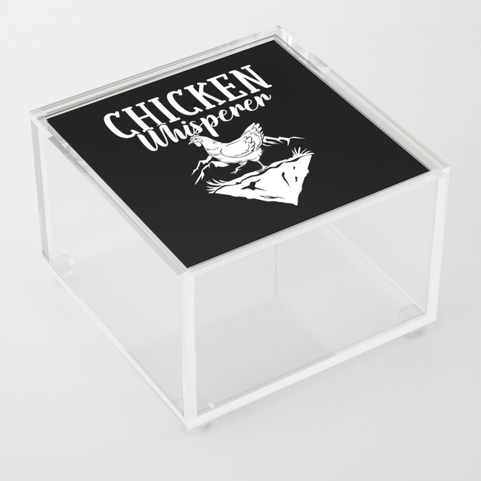 Chicken Farmer Gardening Lady Hen Acrylic Box