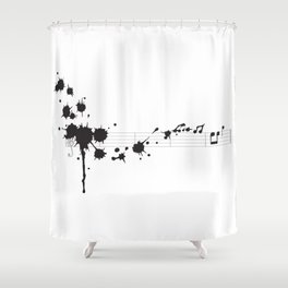 Splatter in D Minor Shower Curtain
