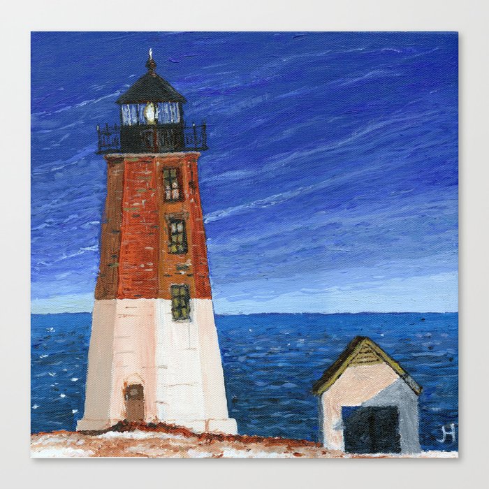 Point Judith Lighthouse Narragansett, Rhode Island Canvas Print
