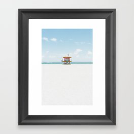 Miami Beach Lifeguard Framed Art Print
