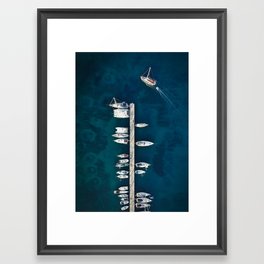 Boat Parking Framed Art Print