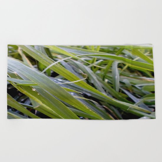 water and greenery Beach Towel