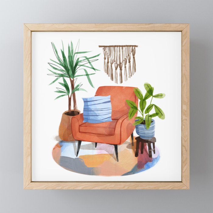 Indoor Plants 2 Framed Mini Art Print