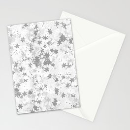Floral gray cement wall Stationery Card