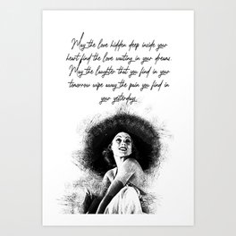 May the love hidden deep Girl Quotes Art Print