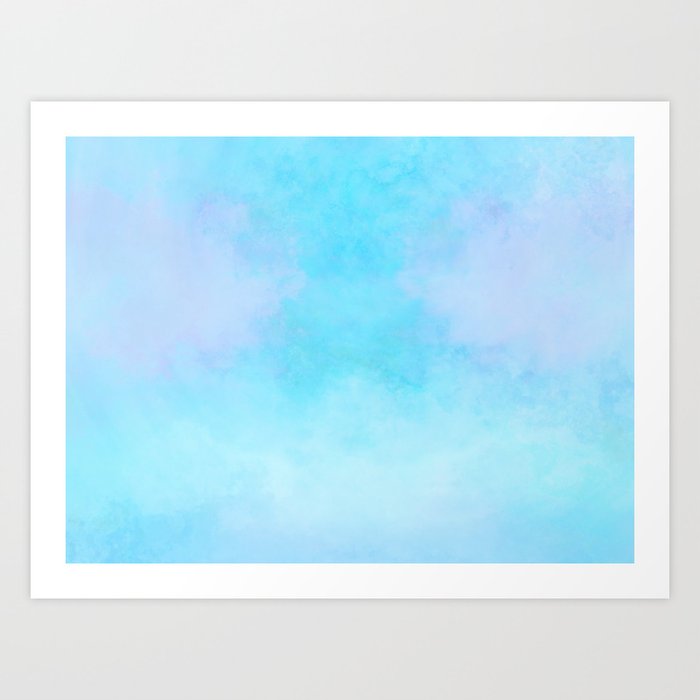 Soft lavender blue sky Art Print