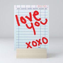 Love You XOXO Guest Check Mini Art Print