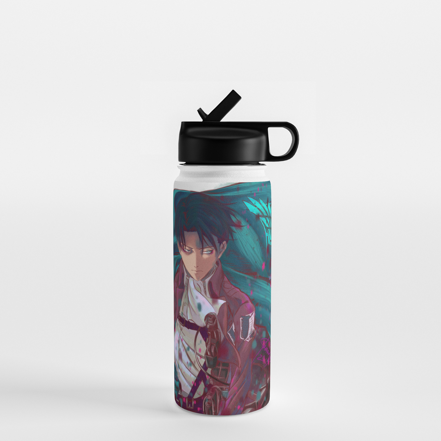 Attack On Titan - Levi Ackerman (Version 2/5) Water Bottle by Animation Junkie | Society6 Attack On Titan - Levi Ackerman (Version 2/5) Water Bottle by Animation Junkie | Society6