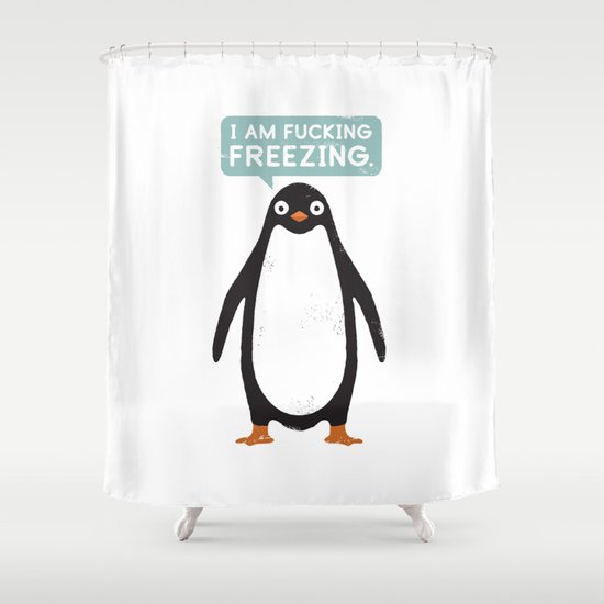 Talking Penguin Shower Curtain