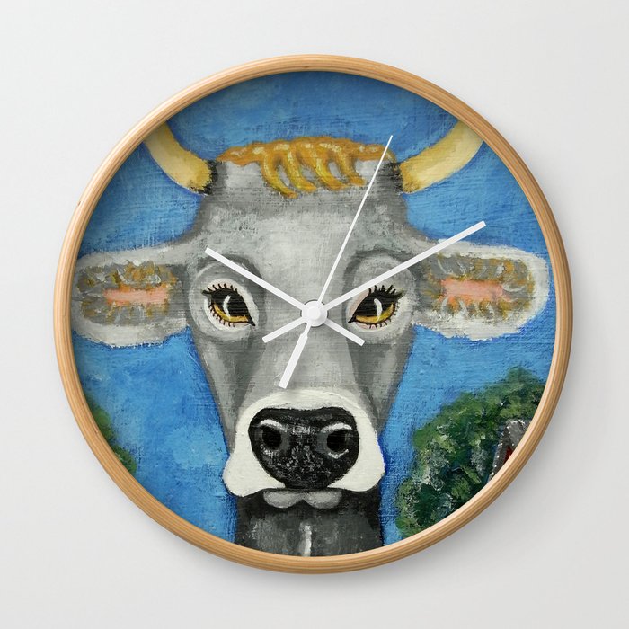 Country Cow Wall Clock