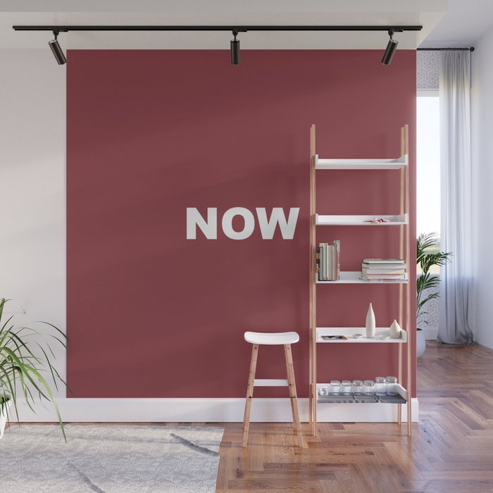 NOW BRICK RED COLOR Wall Mural