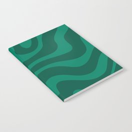 Warped Swirl Marble Pattern (emerald green) Notebook