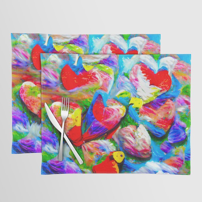 Abstract Hearts Placemat