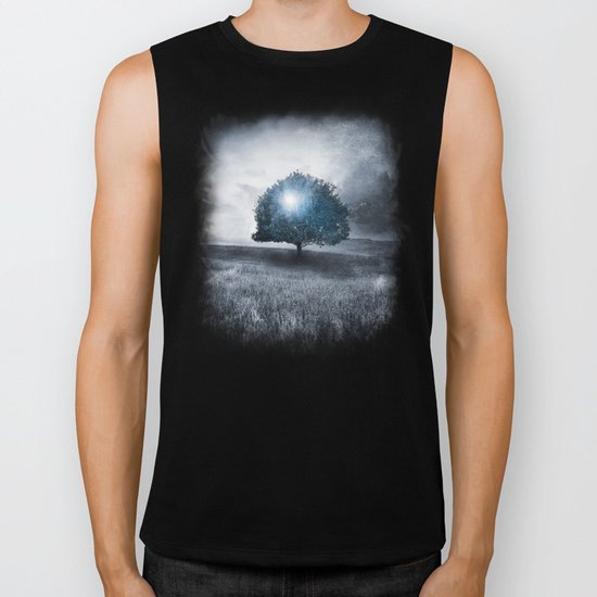 Energy from the blue tree Biker Tank