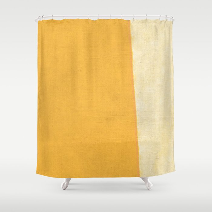 Yellow White Shower Curtain By Fernandovieira