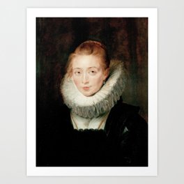 Rubens Pieter Paul Portrait Lady-in-Waiting Infanta Isabella Vintage Art Beauty Home Decor Classic Art Print