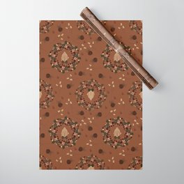 Wreath & Pine Cones V1 Wrapping Paper